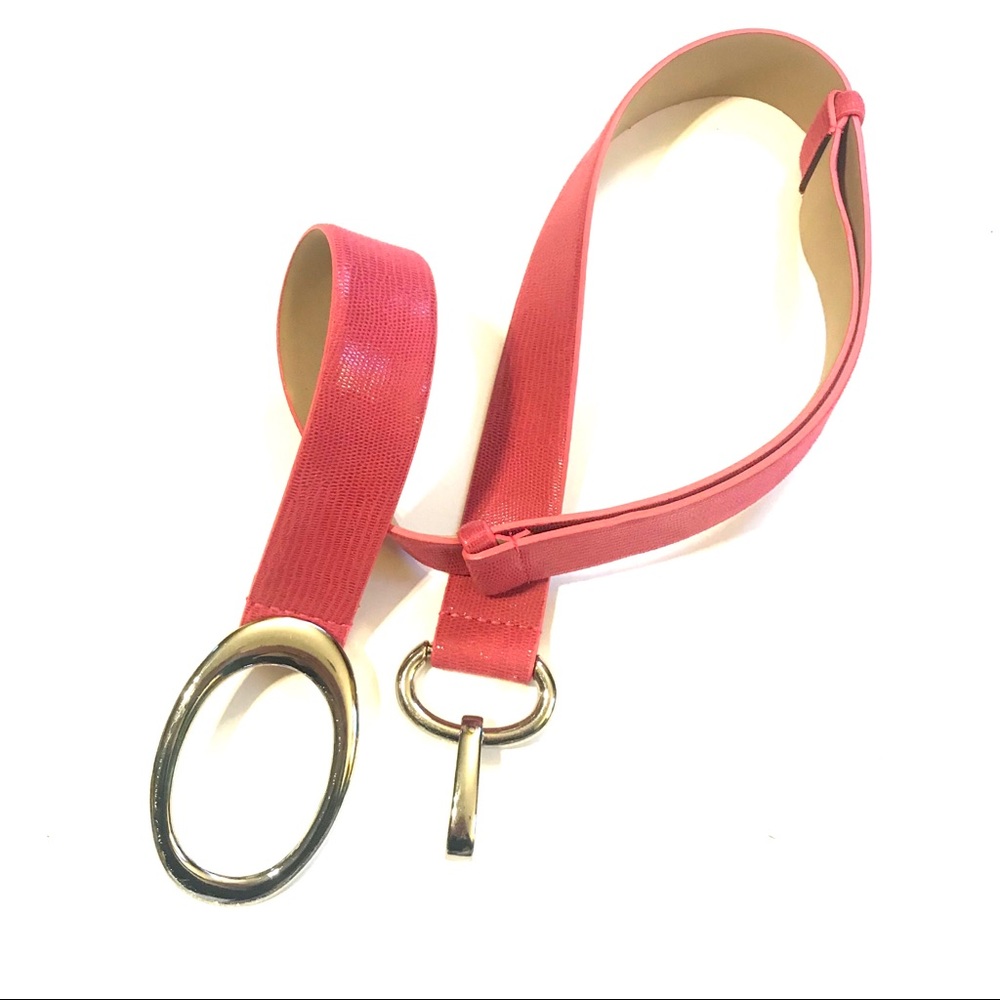 COLDWATER CREEK Pink Silver Buckle Fashion Belt